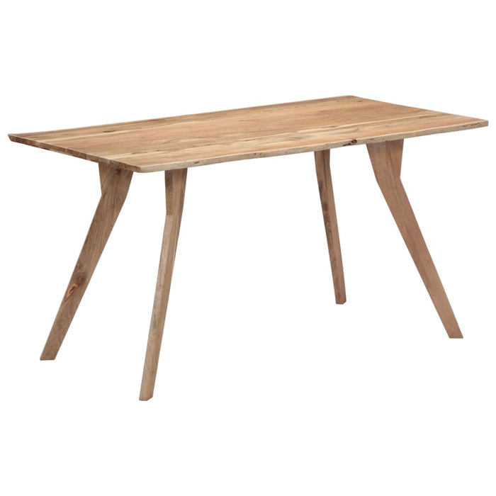 Dining table 140 x 80 x 76 cm solid acacia wood