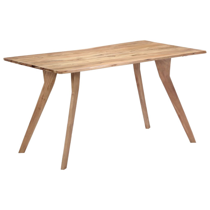 Dining table 140 x 80 x 76 cm solid acacia wood