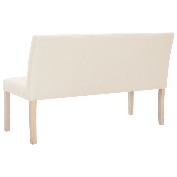 Bench 139.5 cm cream white polyester