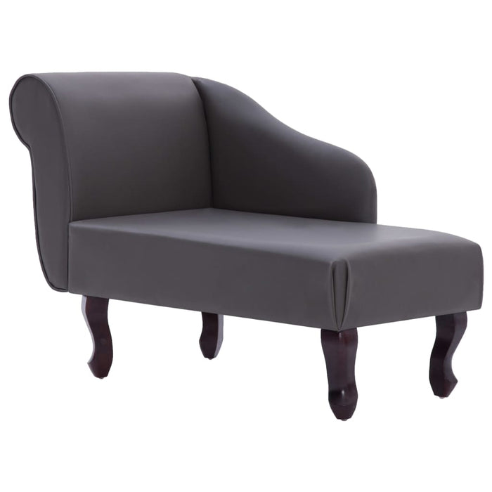 Chaiselongue Grau Kunstleder