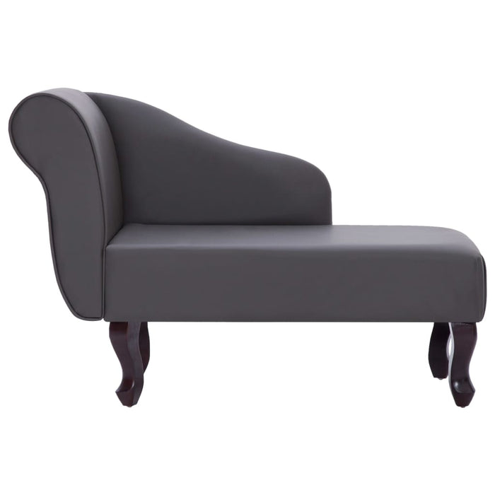 Chaiselongue Grau Kunstleder