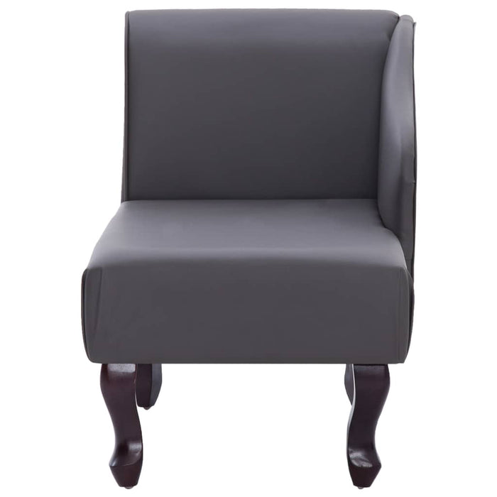 Chaiselongue Grau Kunstleder
