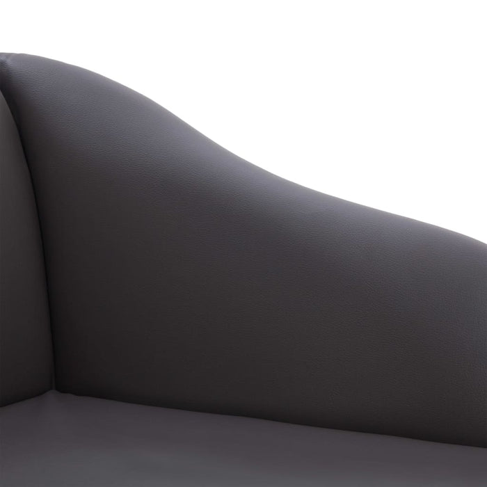 Chaiselongue Grau Kunstleder