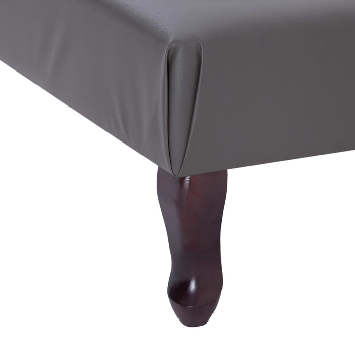Chaiselongue Grau Kunstleder