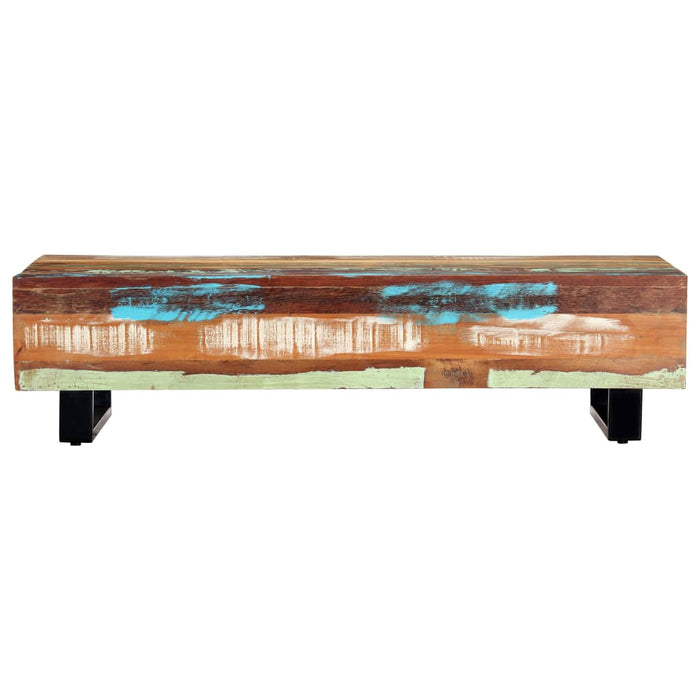 Coffee table 120x50x30 cm Solid reclaimed wood and steel