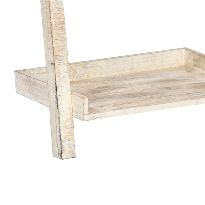 Leiterregal Weiß 75 x 37 x 205 cm Massivholz Mango