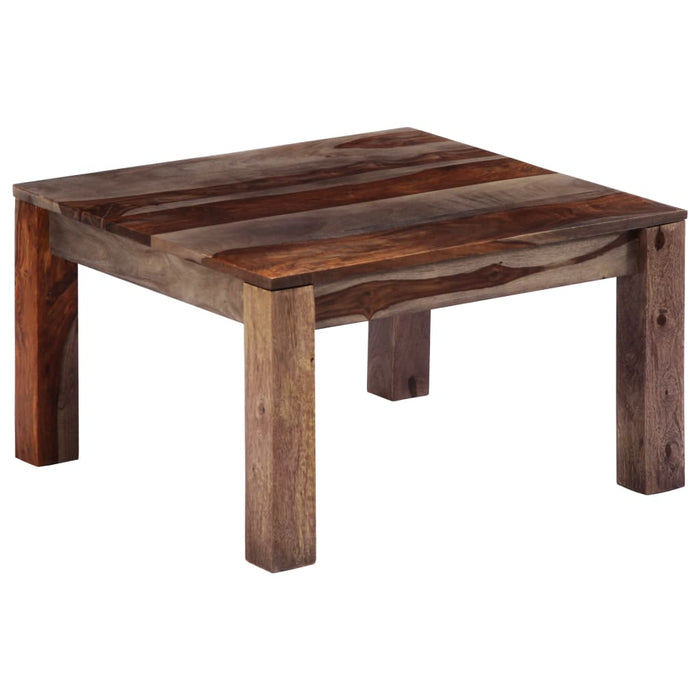 Coffee table gray 60 x 60 x 35 cm solid wood