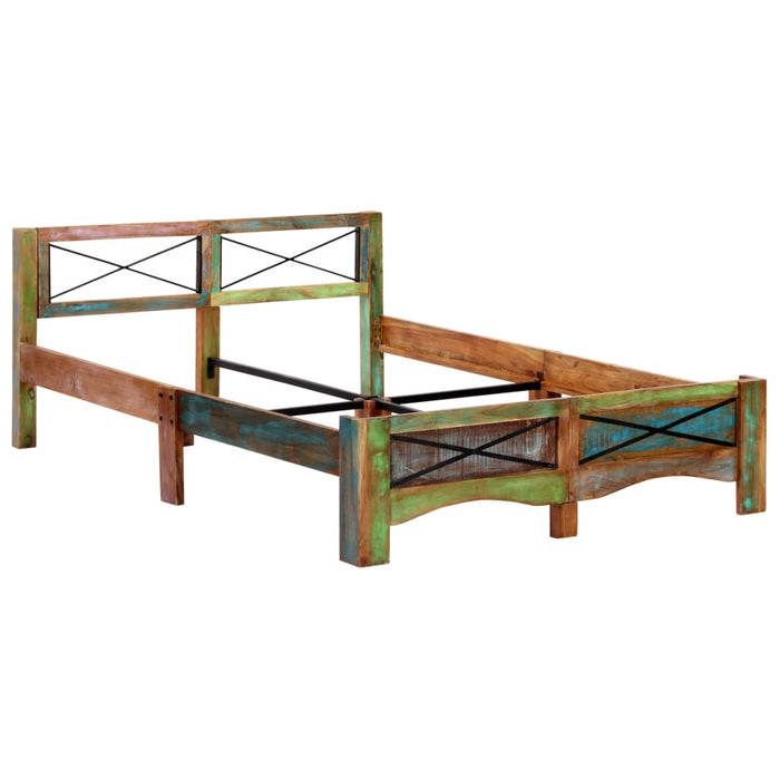 Solid wood bed reclaimed wood 140x200 cm