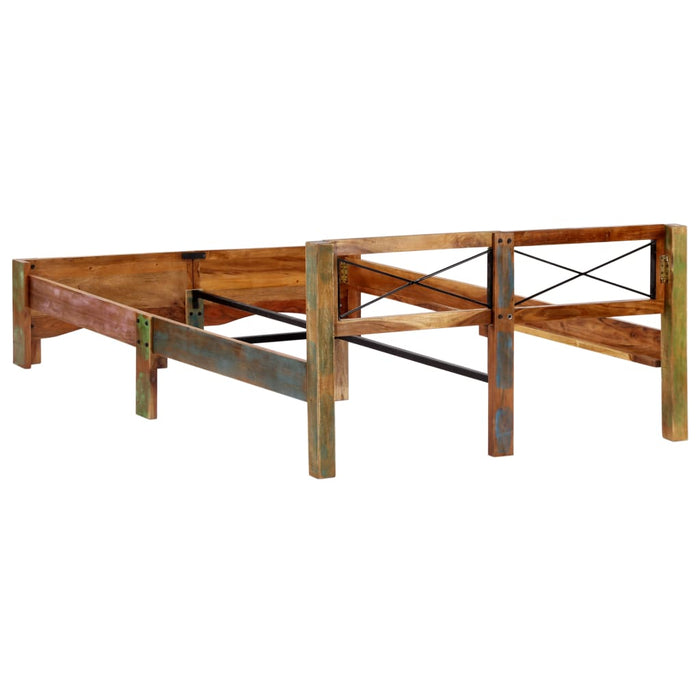Solid wood bed reclaimed wood 140x200 cm
