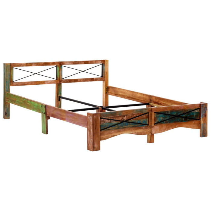 Solid wood bed reclaimed wood 160x200 cm