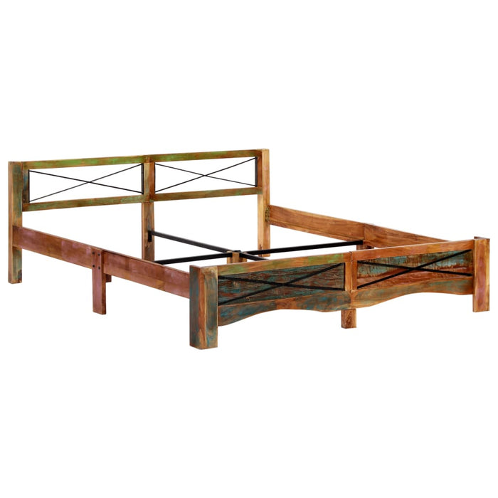 Solid wood bed reclaimed wood 180x200 cm