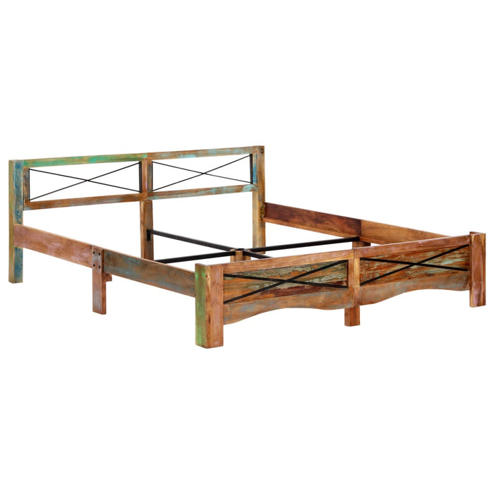 Solid wood bed reclaimed wood 180x200 cm