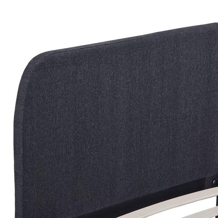 Bettgestell Dunkelgrau Stoff 180×200 cm