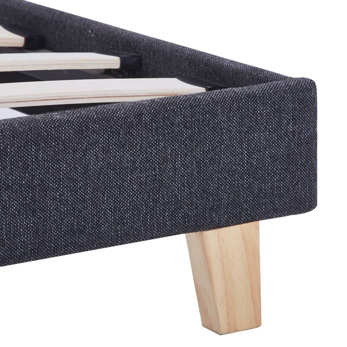 Bettgestell Dunkelgrau Stoff 180×200 cm