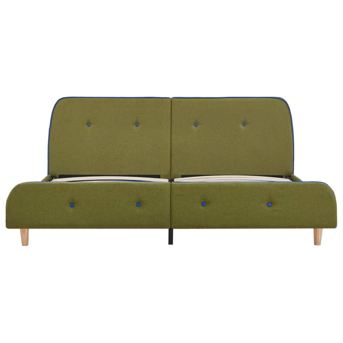 Bettgestell Grün Stoff 160 x 200 cm