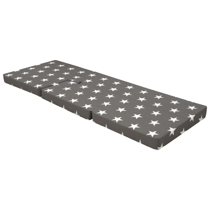 3-piece folding mattress 190×70×9 cm gray