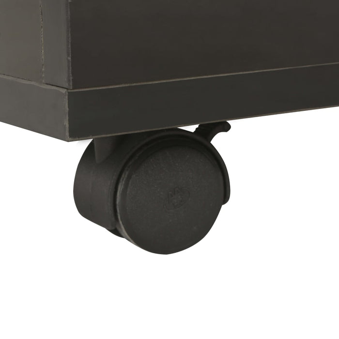 Coffee table high-gloss black 60x60x35 cm made of wood