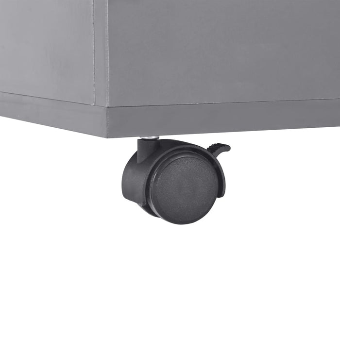 Coffee table high-gloss gray 100x100x35 cm