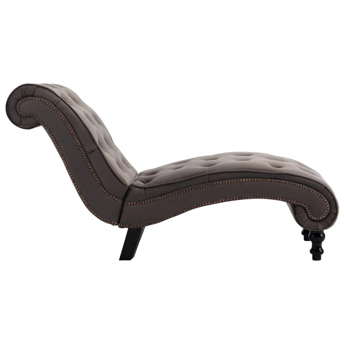 Chaise longue gray velvet