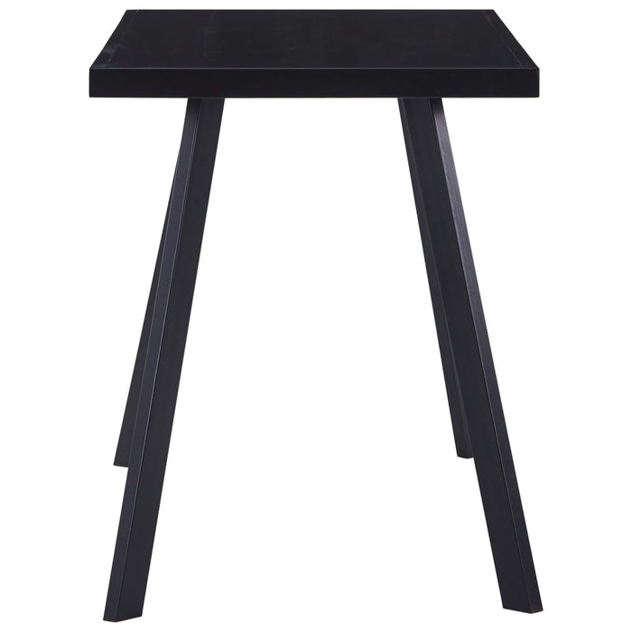 Dining table black 120 x 60 x 75 cm tempered glass