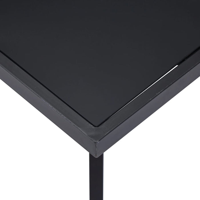 Dining table black 180 x 90 x 75 cm tempered glass