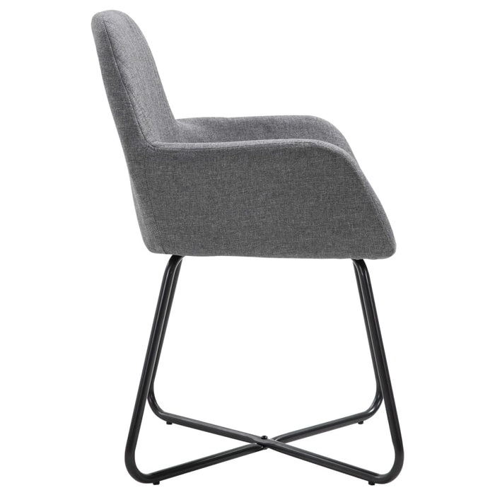 Dining room chairs 2 pcs. Dark gray fabric