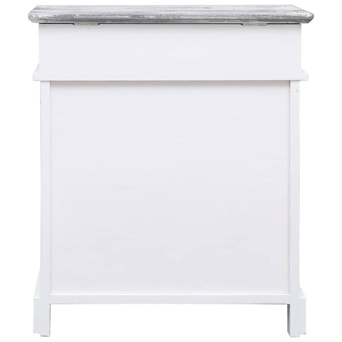 Schuhschrank Grau 50 x 28 x 58 cm Paulownia Holz