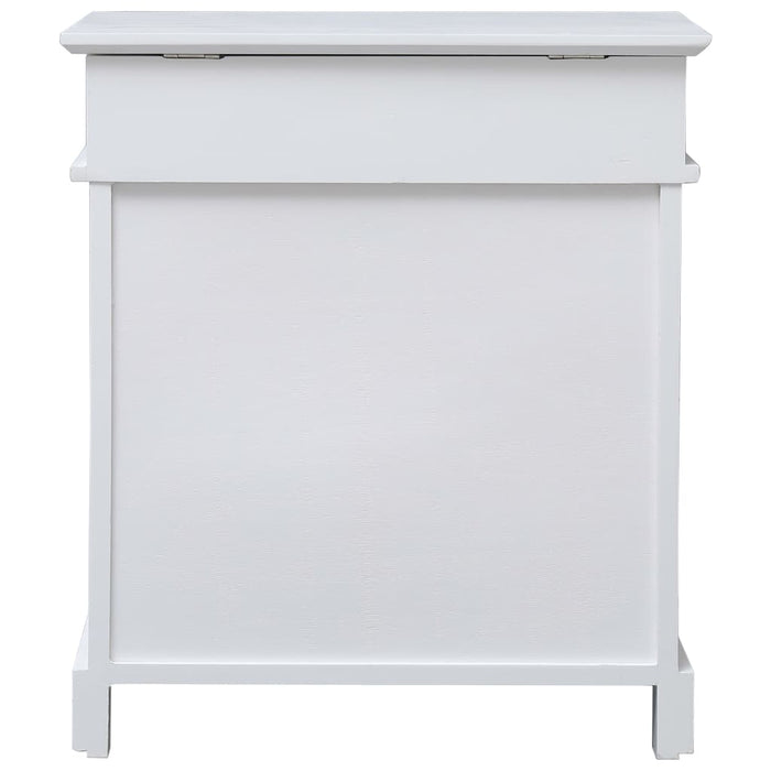 Schuhschrank Weiß 50 x 28 x 58 cm Paulownia Holz