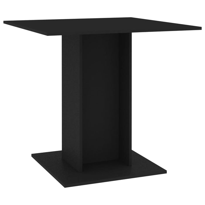 Black dining table 80x80x75 cm made of wood