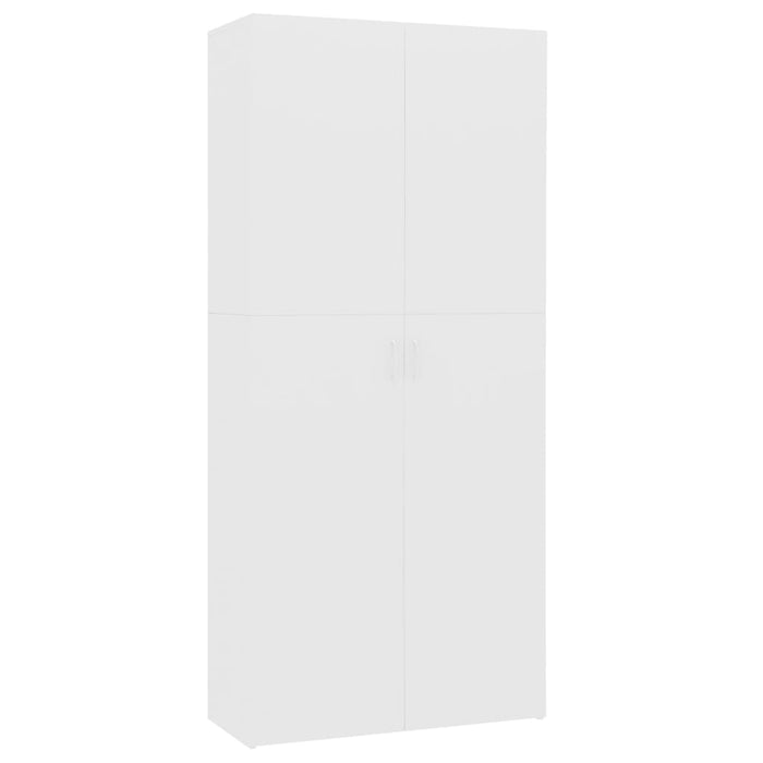 Schuhschrank Weiß 80x35,5x180 cm Holzwerkstoff