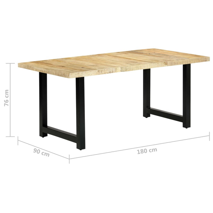 Dining table 180×90×76 cm mango solid wood