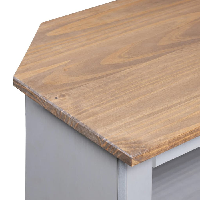 Konsolentisch Mexiko-Stil Kiefernholz Grau 80x43x78 cm