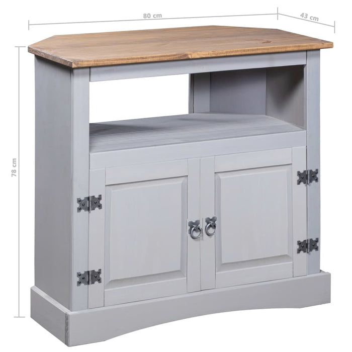 Konsolentisch Mexiko-Stil Kiefernholz Grau 80x43x78 cm