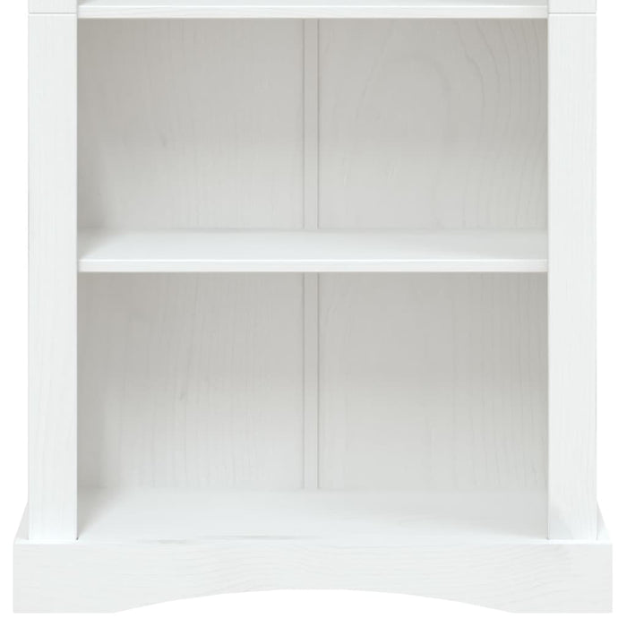 Bücherschrank 4 Fächer Mexiko-Stil Kiefernholz Weiß 81x29x150cm