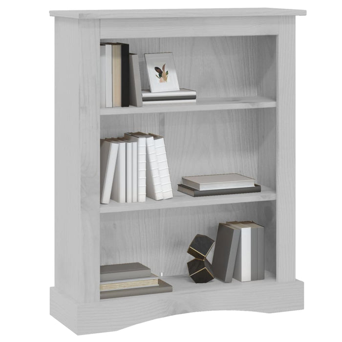 Bücherschrank 3 Fächer Mexiko-Stil Kiefernholz Grau 81x29x100cm