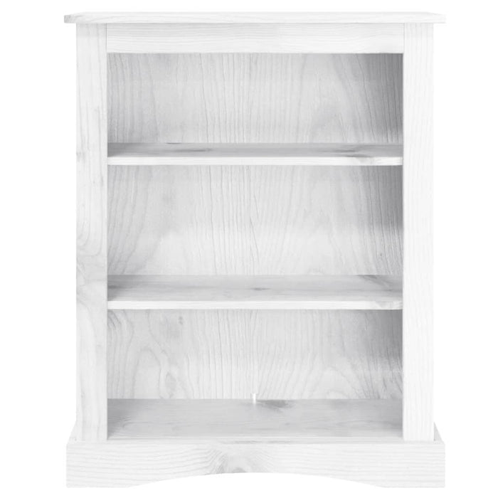 Bücherschrank 3 Fächer Mexiko-Stil Kiefernholz Weiß 81x29x100cm