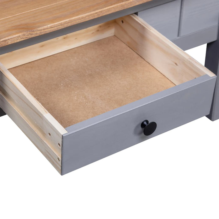 Couchtisch Grau 100x60x45 cm Massivholz Panama-Kiefer