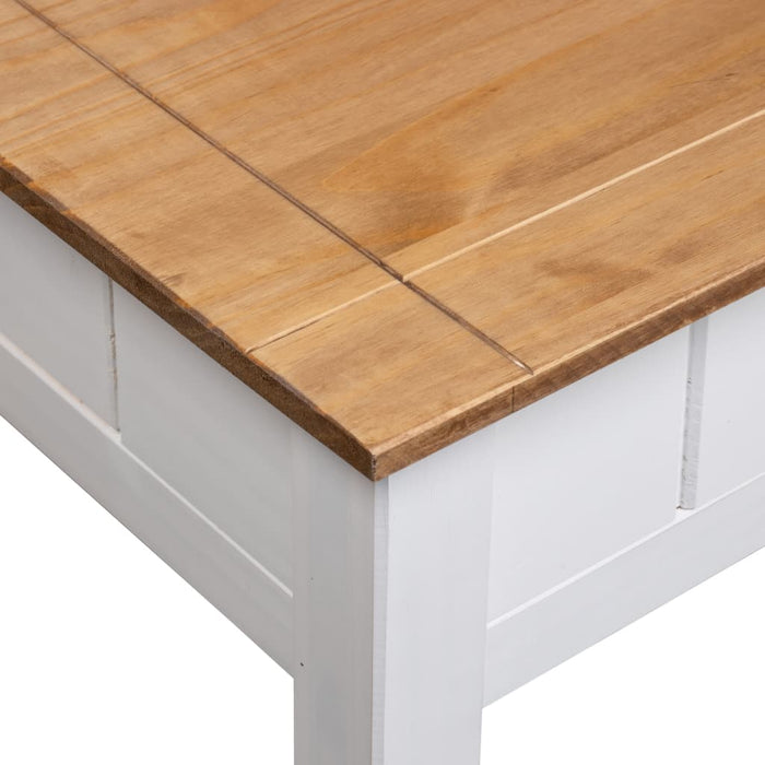Coffee table white 100x60x45 cm solid Panama pine wood