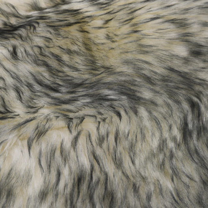 Teppich Schafspelz 60x180 cm Dunkelgrau Melange