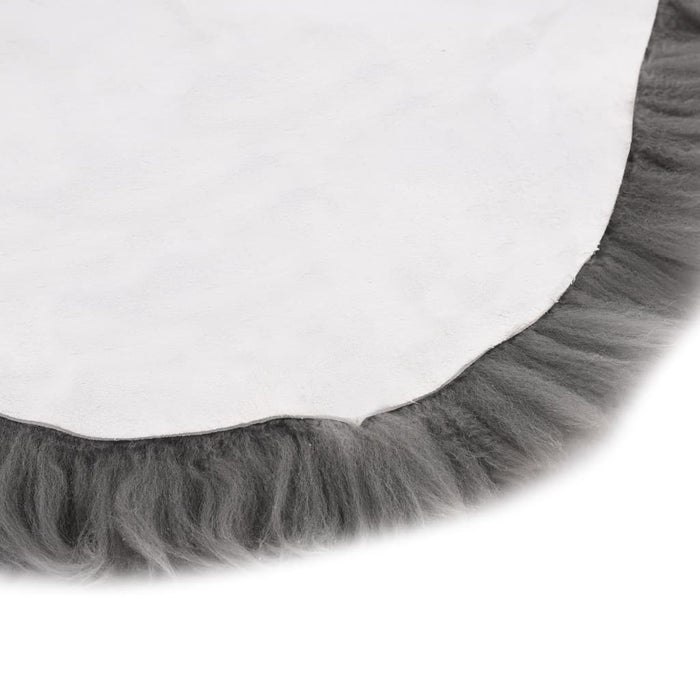 Sheepskin rug 60x180 cm light gray