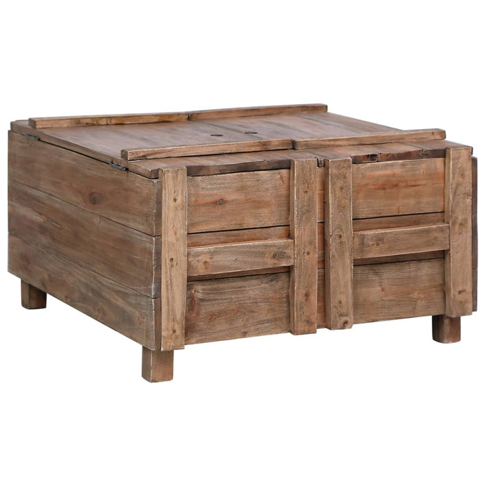 Coffee table 65x65x38 cm reclaimed solid wood