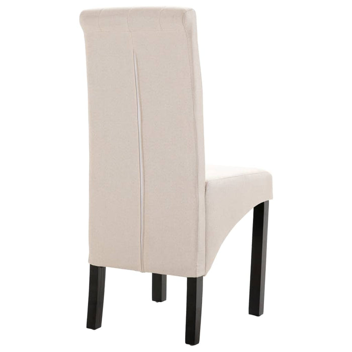 Dining room chairs 4 pcs. Cream fabric