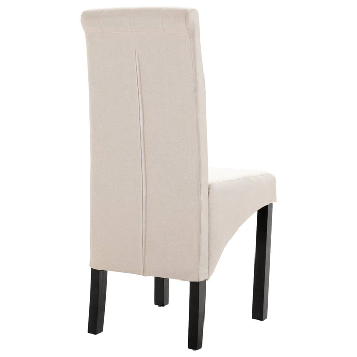 Dining room chairs 6 pcs. Cream fabric