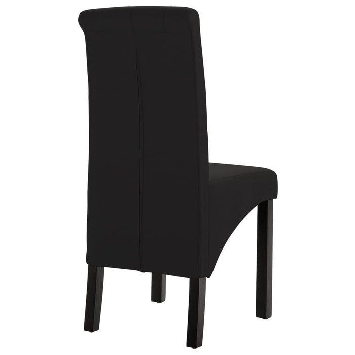 Dining room chairs 6 pcs. Black fabric