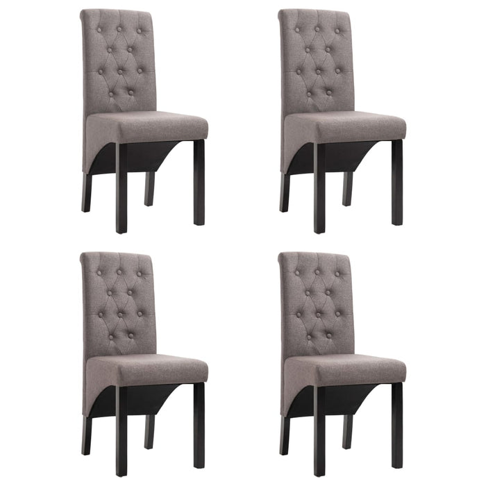 Dining room chairs 4 pcs. Taupe fabric