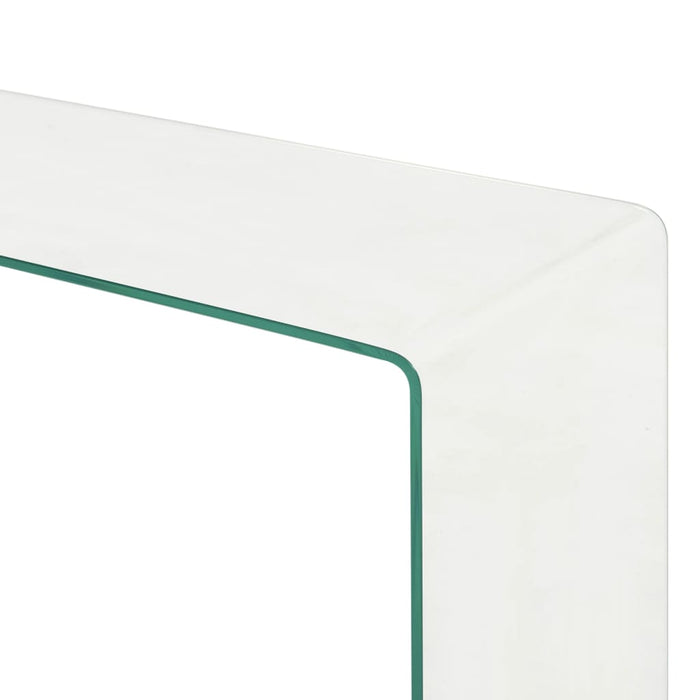 2 pcs. Coffee table set 90x30x20/110x30x40 cm tempered glass
