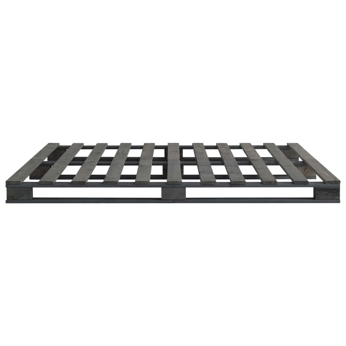 Palettenbett Grau Massivholz Kiefer 140×200 cm