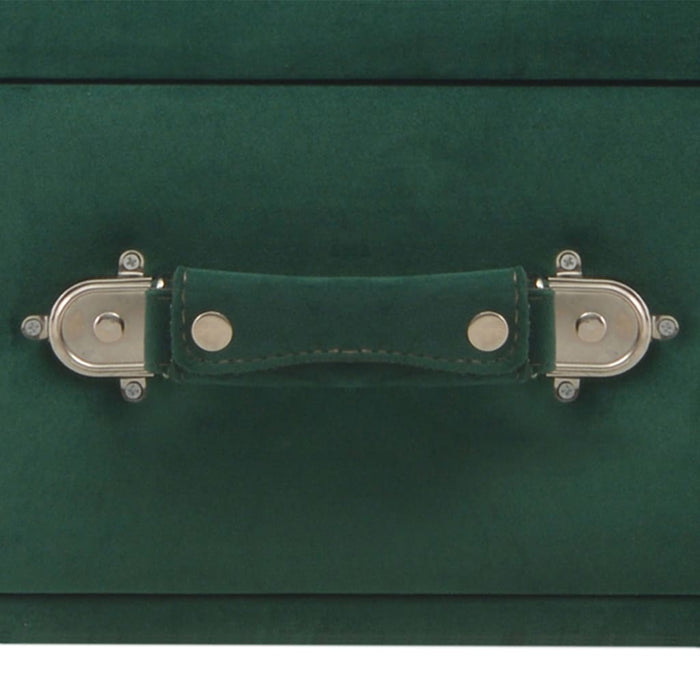 Bench with drawers 80 cm green velvet