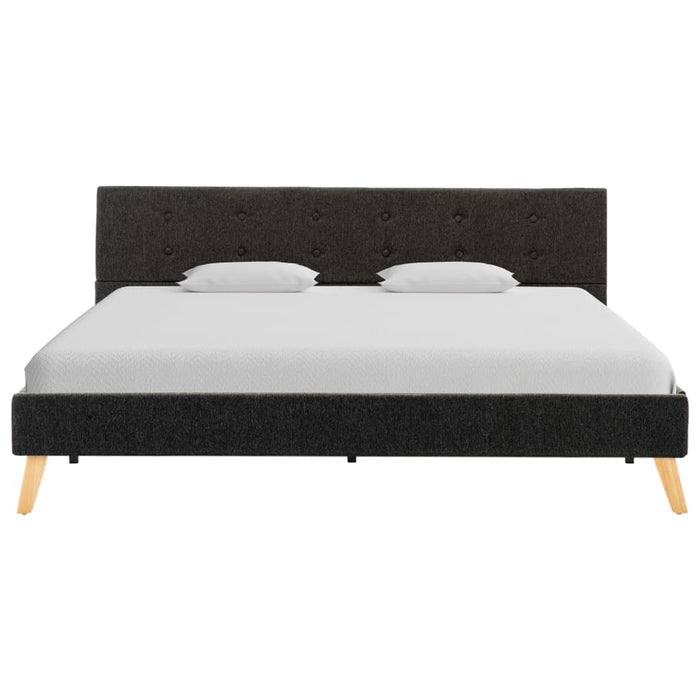 Bettgestell Dunkelgrau Stoff 160 × 200 cm