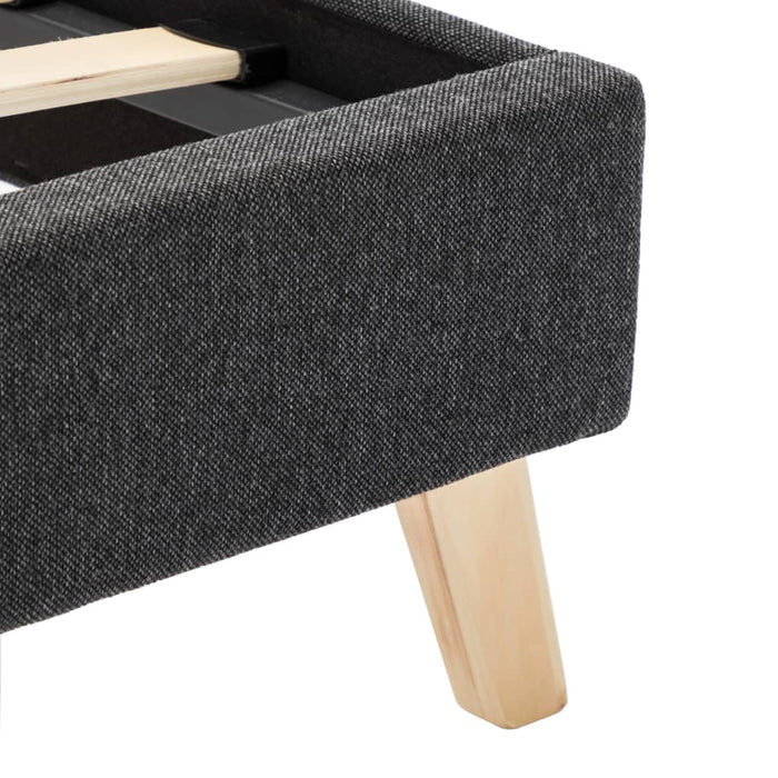 Bettgestell Dunkelgrau Stoff 160 × 200 cm